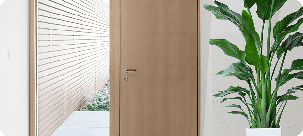 Porte d'entrée sur mesure en aluminium et bois à Lyon