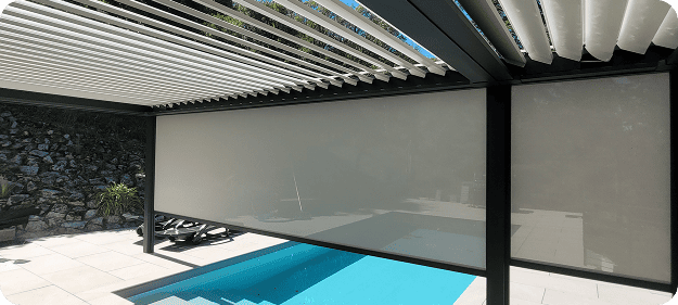Pergola bioclimatique en aluminium avec lames orientables